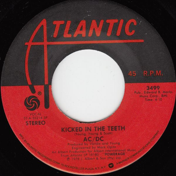 AC/DC : Rock 'N' Roll Damnation / Kicked In The Teeth (7", Single)
