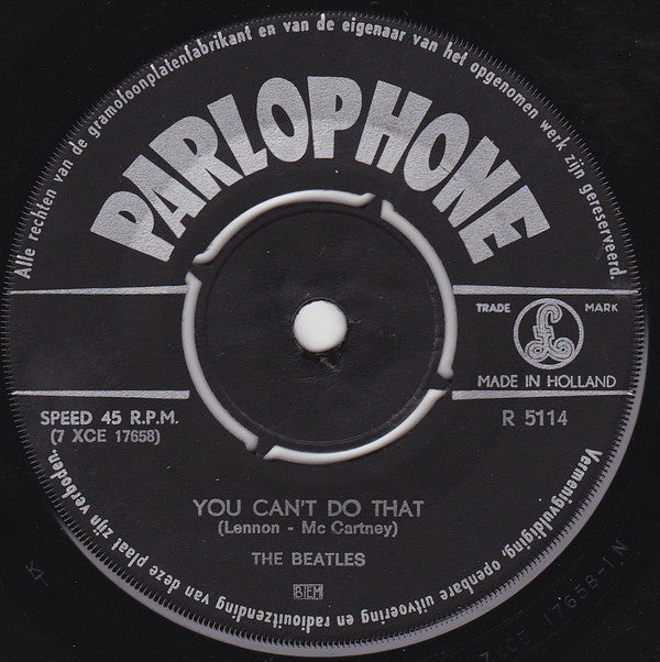 The Beatles : Can't Buy Me Love (7", Single)