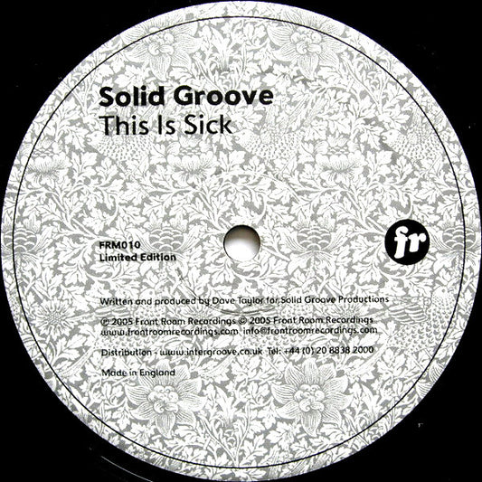 Solid Groove : This Is Sick (12", S/Sided, Ltd)
