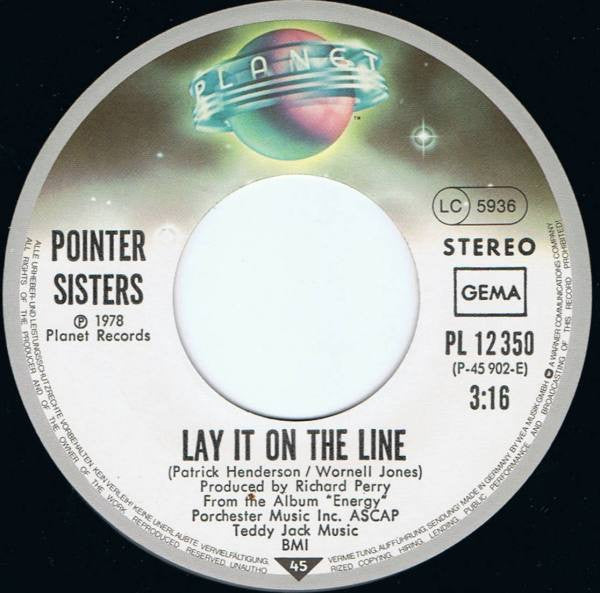 Pointer Sisters : Happiness (7", Single)