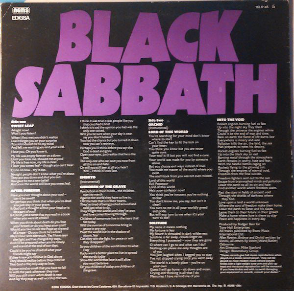 Black Sabbath : Master Of Reality (LP, Album, RE, Ibe)