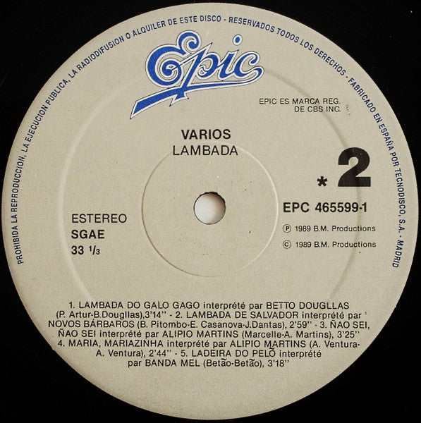 Various : Lambada (2xLP, Comp)