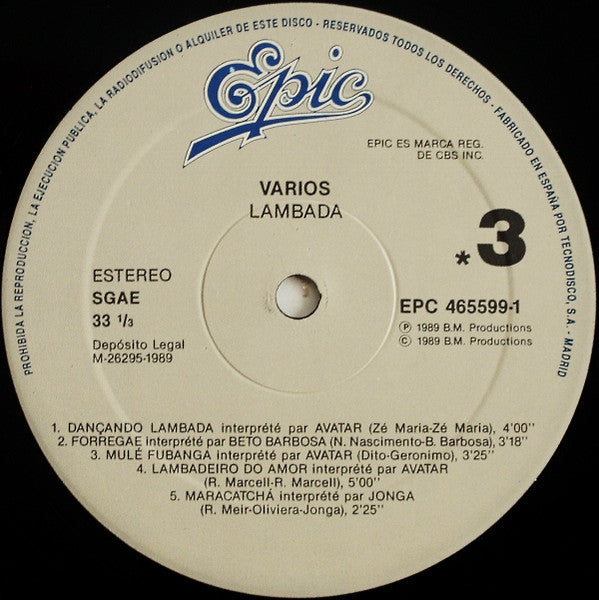 Various : Lambada (2xLP, Comp)