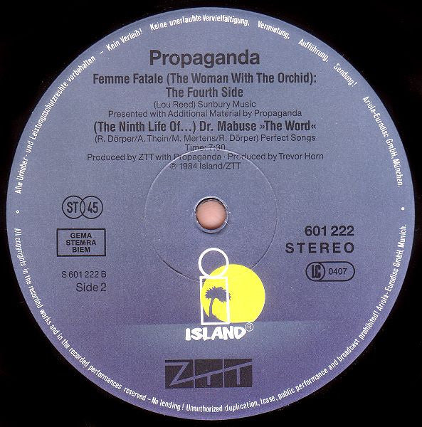 Propaganda : Dr. Mabuse (12", Maxi)