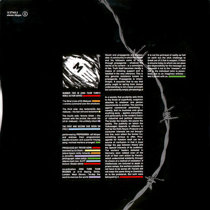 Propaganda : The Nine Lives Of Dr. Mabuse (12", Single, Zep)