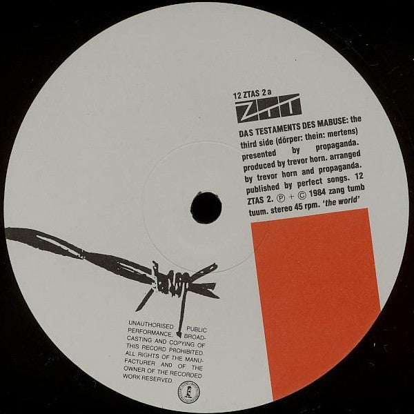 Propaganda : The Nine Lives Of Dr. Mabuse (12", Single, Zep)