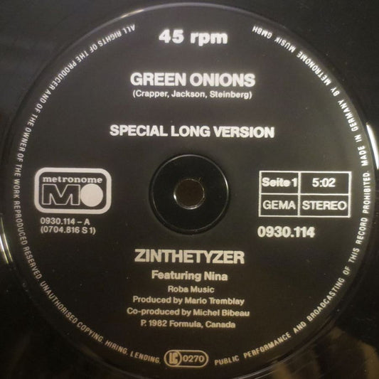 Zinthethyzer* : Green Onions (12")
