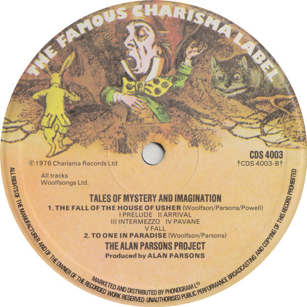 The Alan Parsons Project : Tales Of Mystery And Imagination • Edgar Allan Poe (LP, Album, Bei)