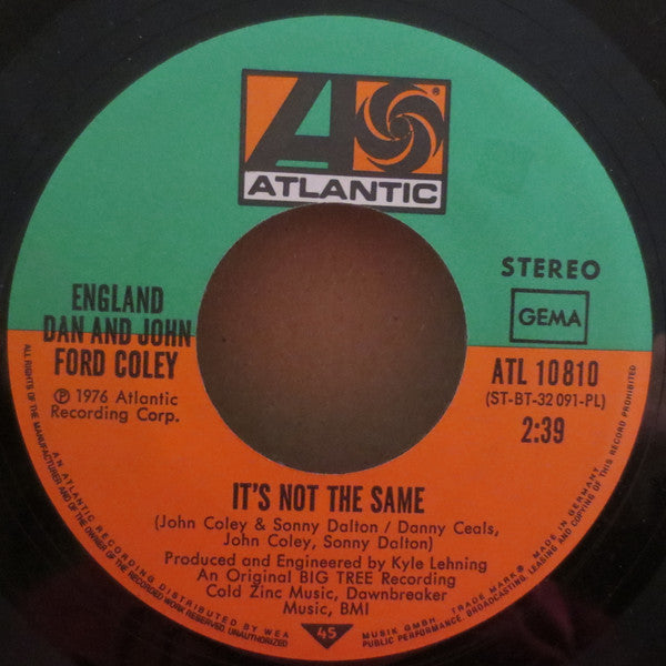 England Dan And John Ford Coley* : I'd Really Love To See You Tonight (7", Single)