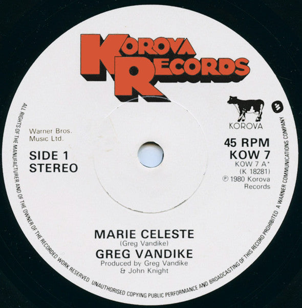 Greg Vandike : Marie Celeste (7", Single)