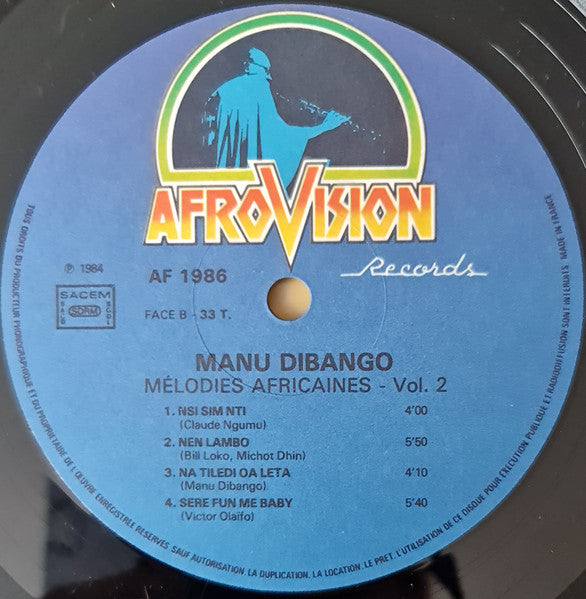 Manu Dibango : Mélodies Africaines Volume 2 (LP, Album)
