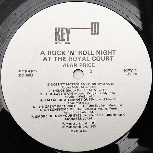 Alan Price : A Rock 'n' Roll Night At The Royal Court Theatre (LP, Album)