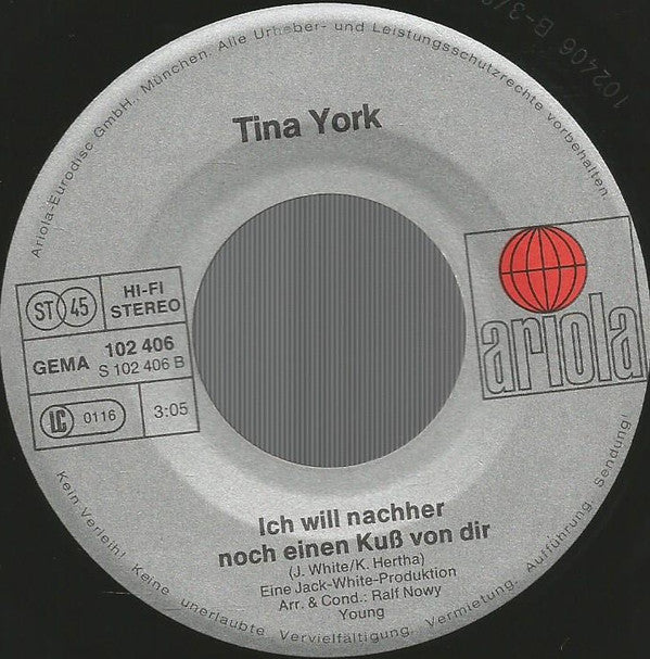 Tina York : Primaballerina (7", Single)