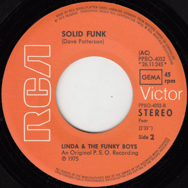 Linda Fields & The Funky Boys : Shame, Shame, Shame (7", Single)