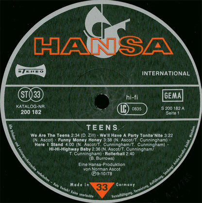 The Teens : The Teens (LP, Album)
