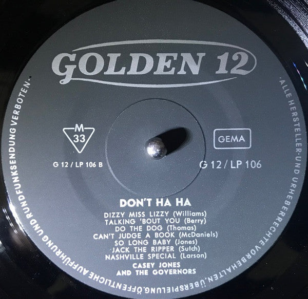 Casey Jones & The Governors : Don't Ha Ha (LP, Album)