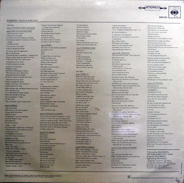 Simon & Garfunkel : Bookends (LP, Album)