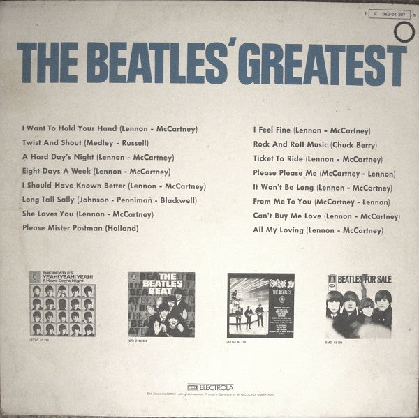 The Beatles : The Beatles' Greatest (LP, Comp, RE)