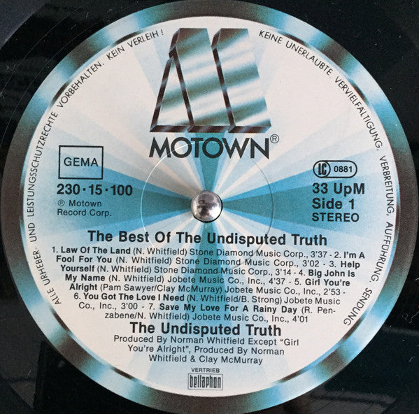 The Undisputed Truth : The Best Of The Undisputed Truth (LP, Comp, RE)