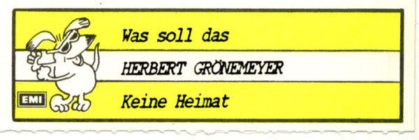 Herbert Grönemeyer : Was Soll Das (7", Single)