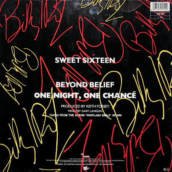Billy Idol : Sweet Sixteen (12", Maxi)