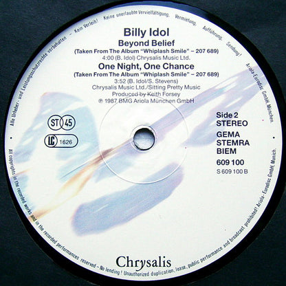 Billy Idol : Sweet Sixteen (12", Maxi)