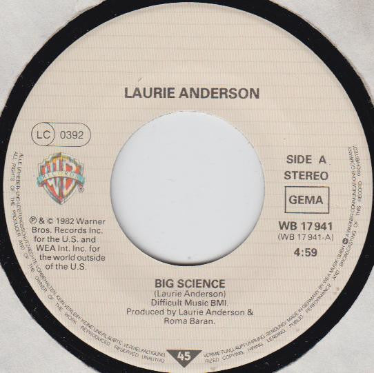 Laurie Anderson : Big Science (7", Single)