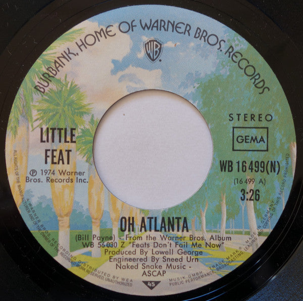 Little Feat : Oh Atlanta (7")