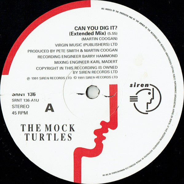 The Mock Turtles : Can You Dig It? (12", Single)