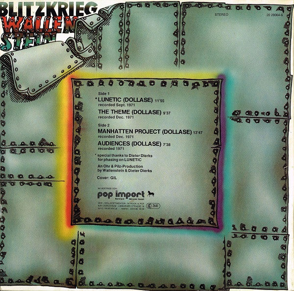 Wallenstein : Blitzkrieg (LP, Album, RP, Gat)