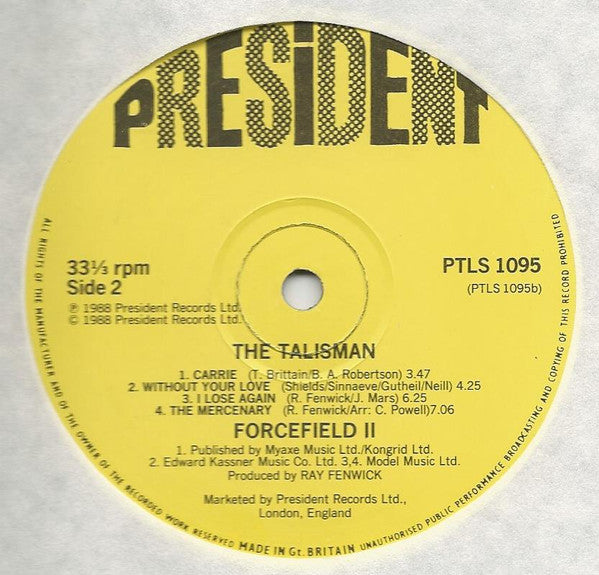 Forcefield II* : The Talisman (LP, Album)