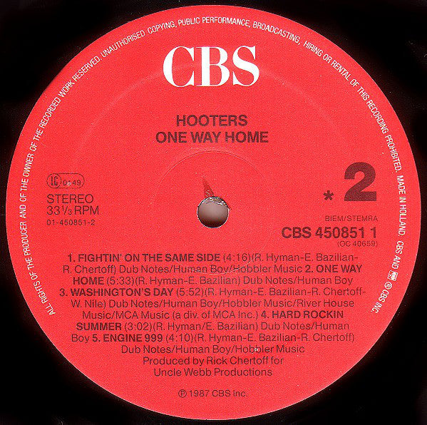Hooters* : One Way Home (LP, Album)