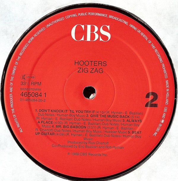 Hooters* : Zig Zag (LP, Album)