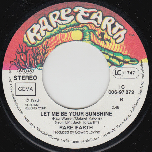 Rare Earth : Midnight Lady (7", Single)