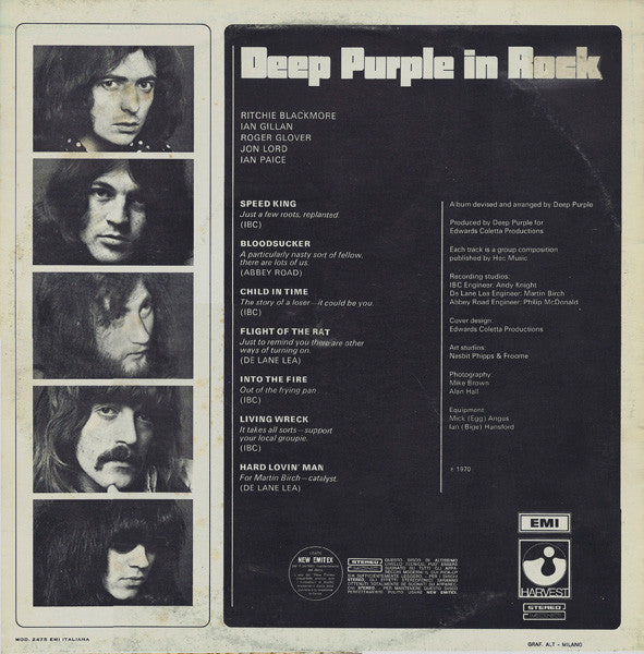 Deep Purple : In Rock (LP, Album, RE)
