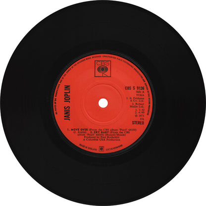 Janis Joplin : Move Over (7", Maxi)