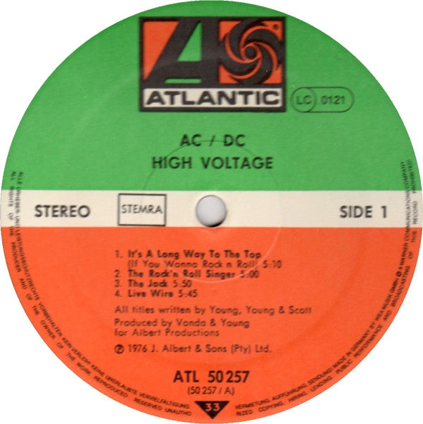 AC/DC : High Voltage (LP, Album)