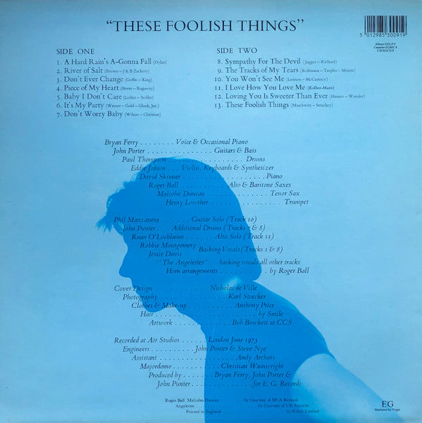 Bryan Ferry : These Foolish Things (LP, Album, RE)
