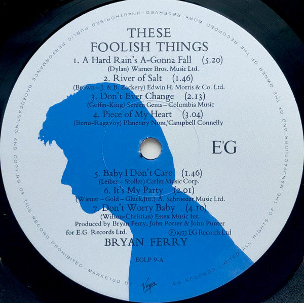 Bryan Ferry : These Foolish Things (LP, Album, RE)
