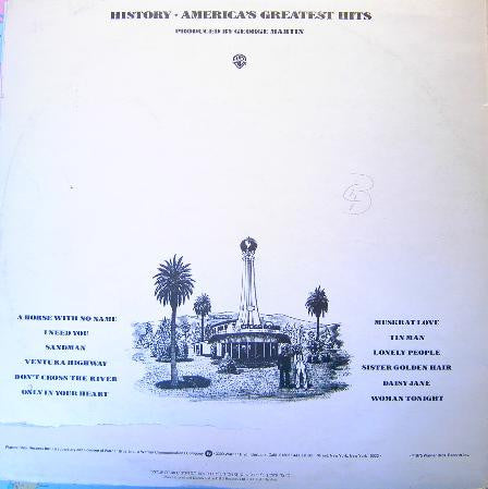 America (2) : History - America's Greatest Hits (LP, Comp)