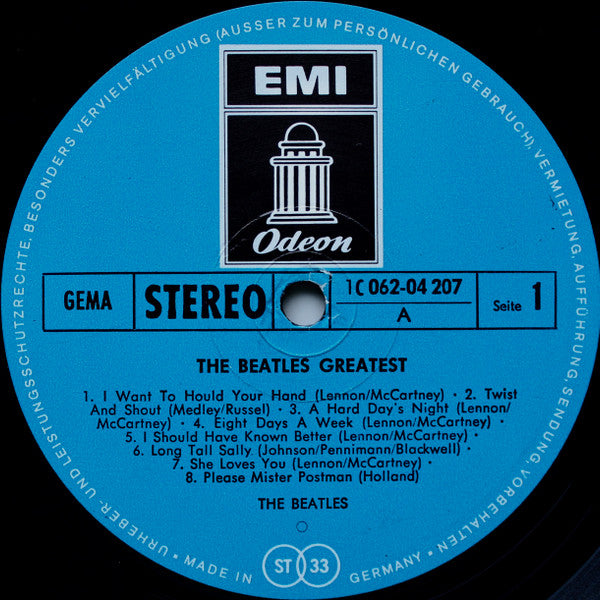 The Beatles : The Beatles' Greatest (LP, Comp, RE)