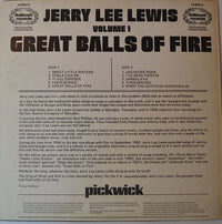 Jerry Lee Lewis : Great Balls Of Fire (Volume 1) (LP, Comp, Lig)