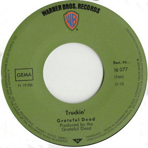 The Grateful Dead : Truckin' / Ripple (7", Single)