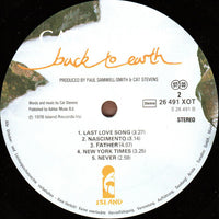 Cat Stevens : Back To Earth (LP, Album)