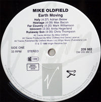 Mike Oldfield : Earth Moving (LP, Album)