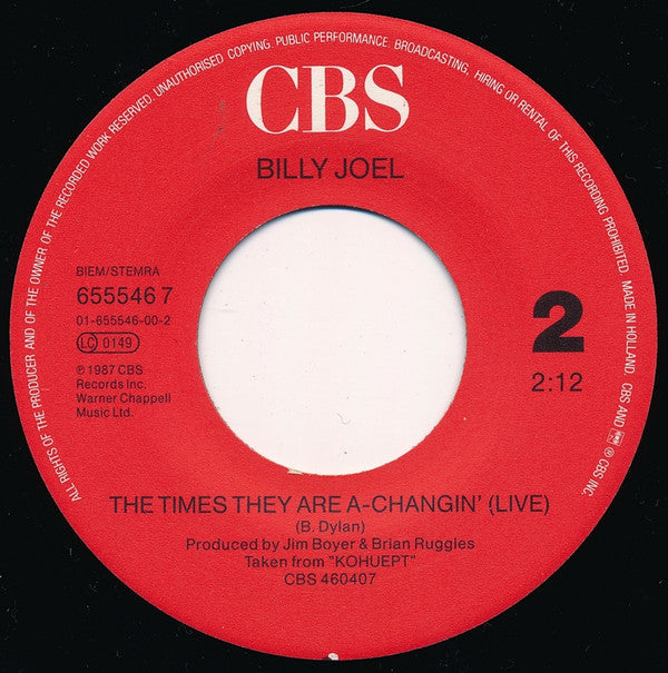 Billy Joel : Leningrad (7", Single)