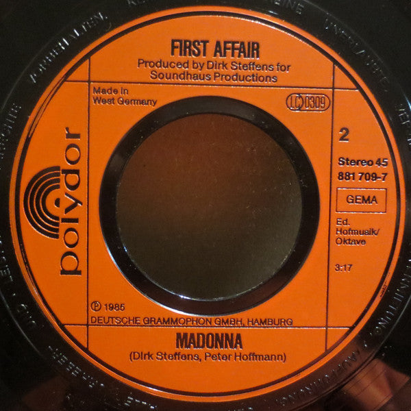 First Affair : Stay (Don't Hide Away) (7", Single)