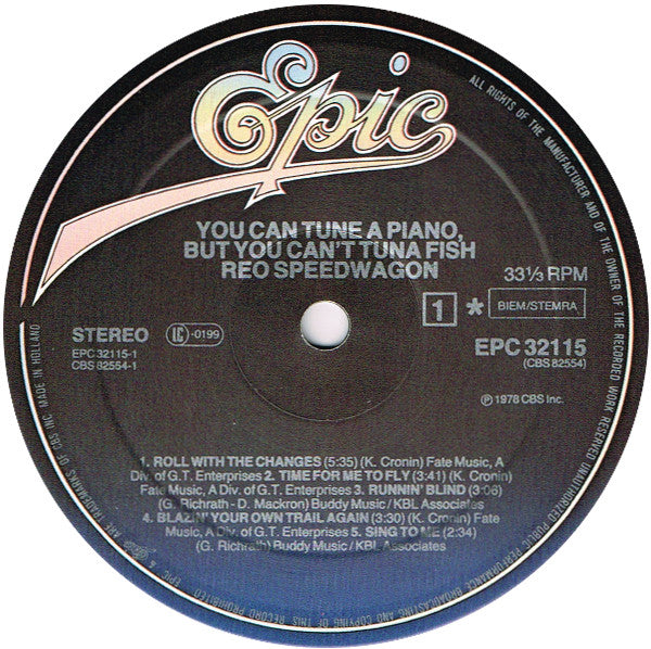 REO Speedwagon : You Can Tune A Piano, But You Can't Tuna Fish (LP, Album, RE)
