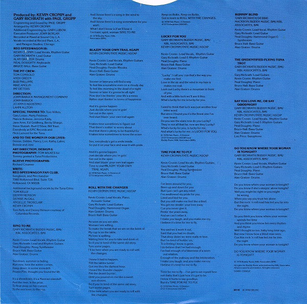 REO Speedwagon : You Can Tune A Piano, But You Can't Tuna Fish (LP, Album, RE)