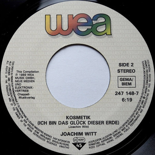 Joachim Witt : Goldener Reiter / Kosmetik (7", RE)
